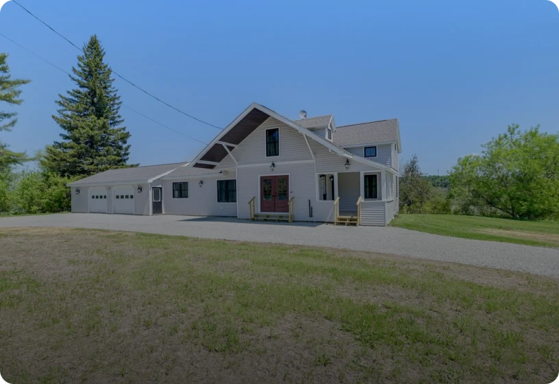 Country house with large driveway